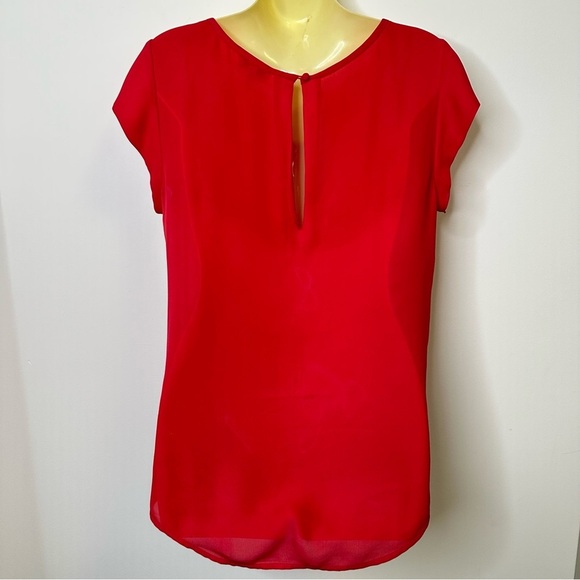 Joie Red Silk Relaxed Blouse size S - Picture 2 of 7